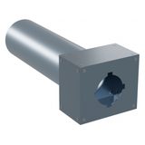 П-125-75-2 пленум из АБС пластика под диффузор диаметром 125мм и с 2 портами подключения под СПВ ПЭ D75
