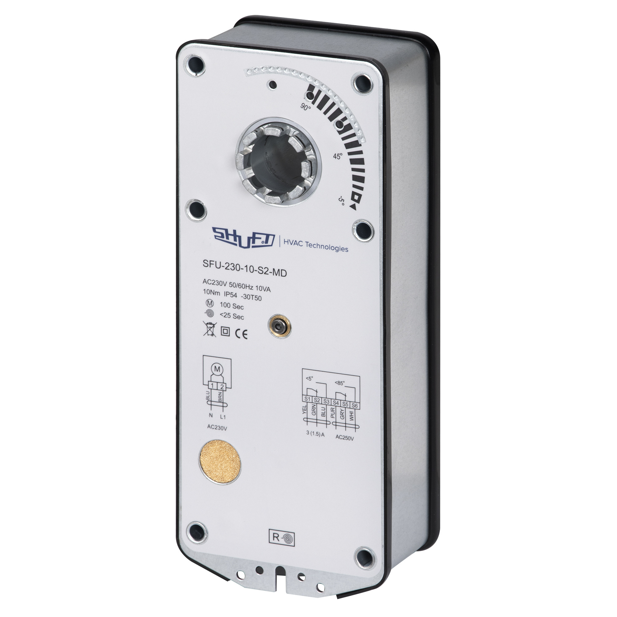 Электропривод с возвратной пружиной SHUFT SFU-230-10-S2-MD